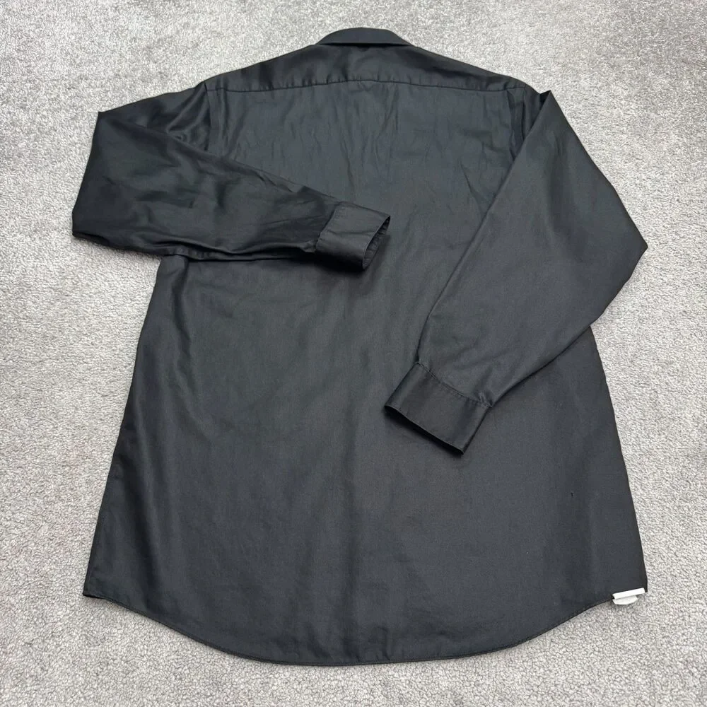 Arrow USA 1851 Classic Fit Non Iron Dress Shirt Mens 15.5 32/33 Black Workwear